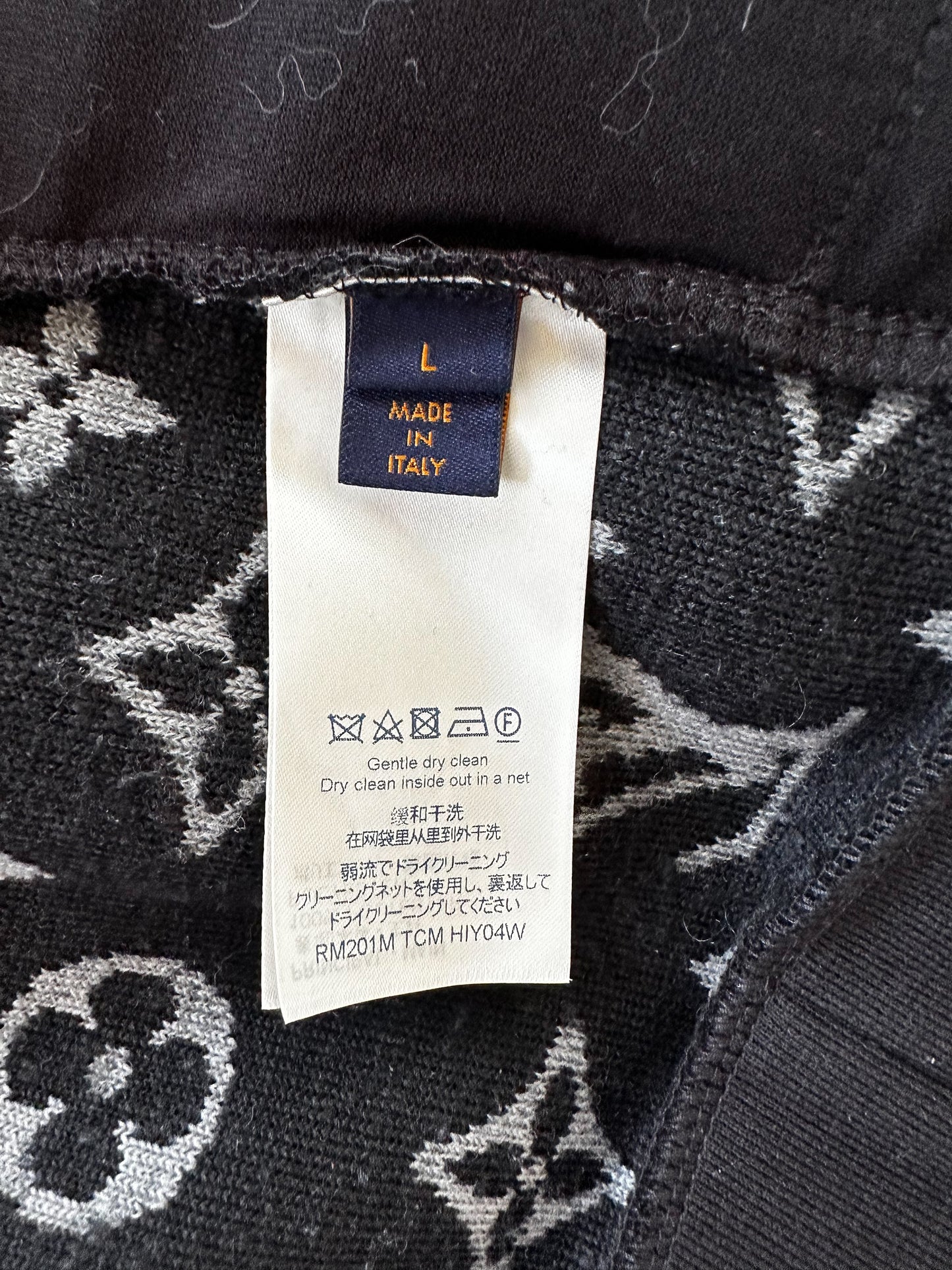 Louis Vuitton Black & Grey Monogram Fleece Jacket