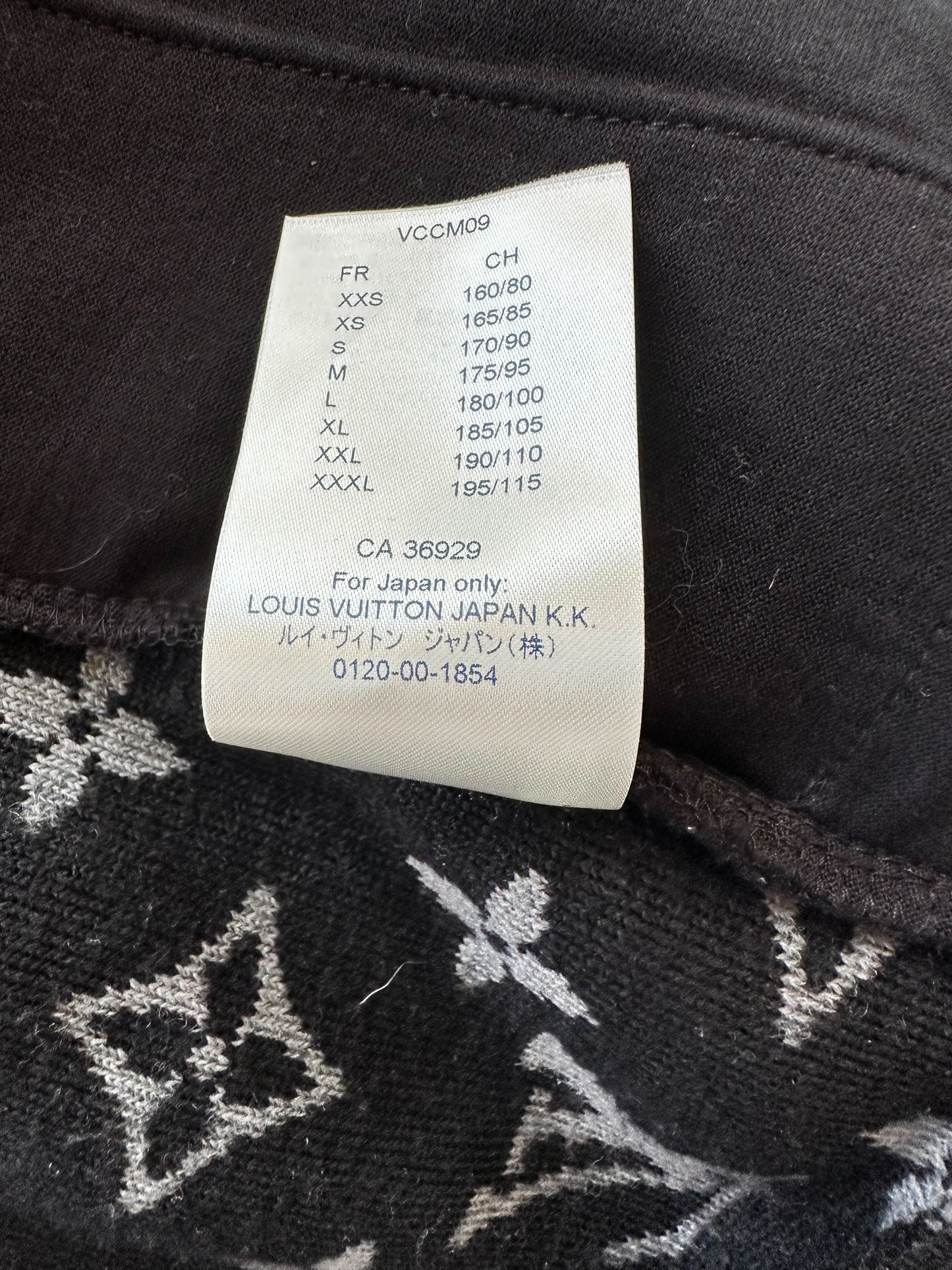 Louis Vuitton Black & Grey Monogram Fleece Jacket