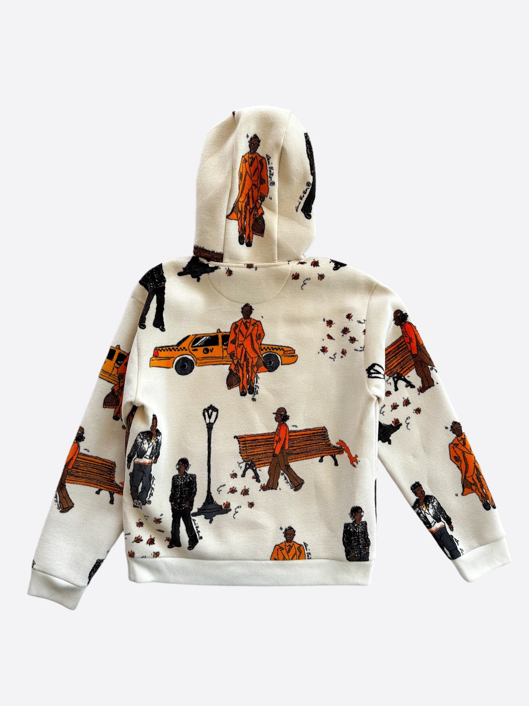 Louis Vuitton White New Walkers Hoodie