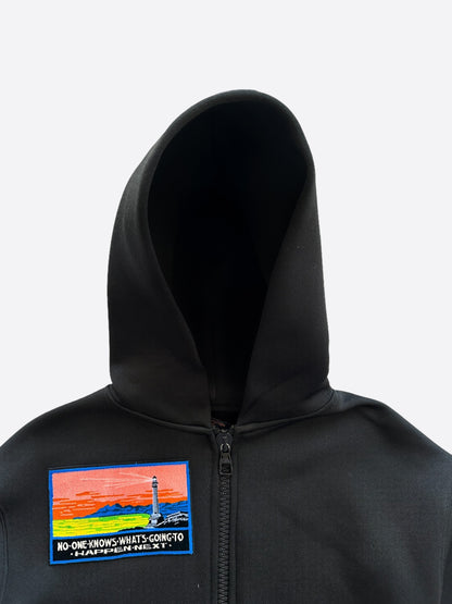 Louis Vuitton Black Oz Embroidered Zip Up Hoodie