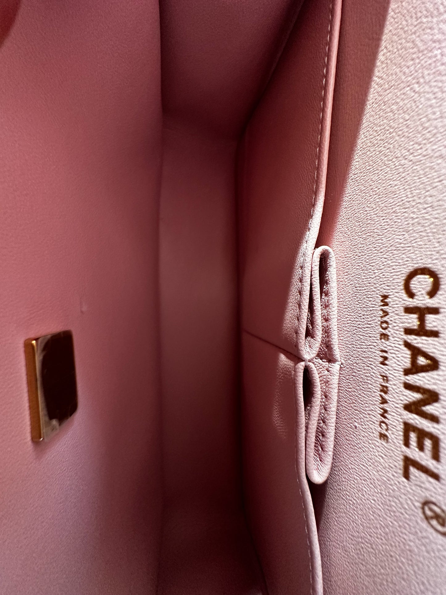 Chanel Pink & Gold Medium Classic Flap Bag