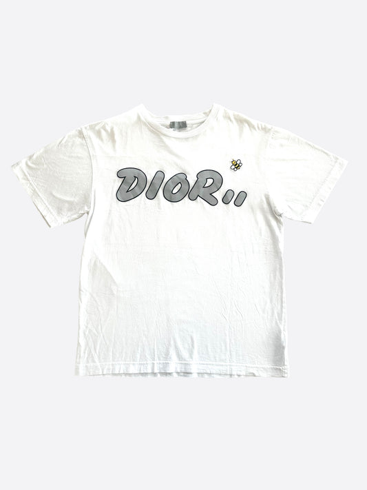 Dior Kaws White & Grey Logo T-Shirt