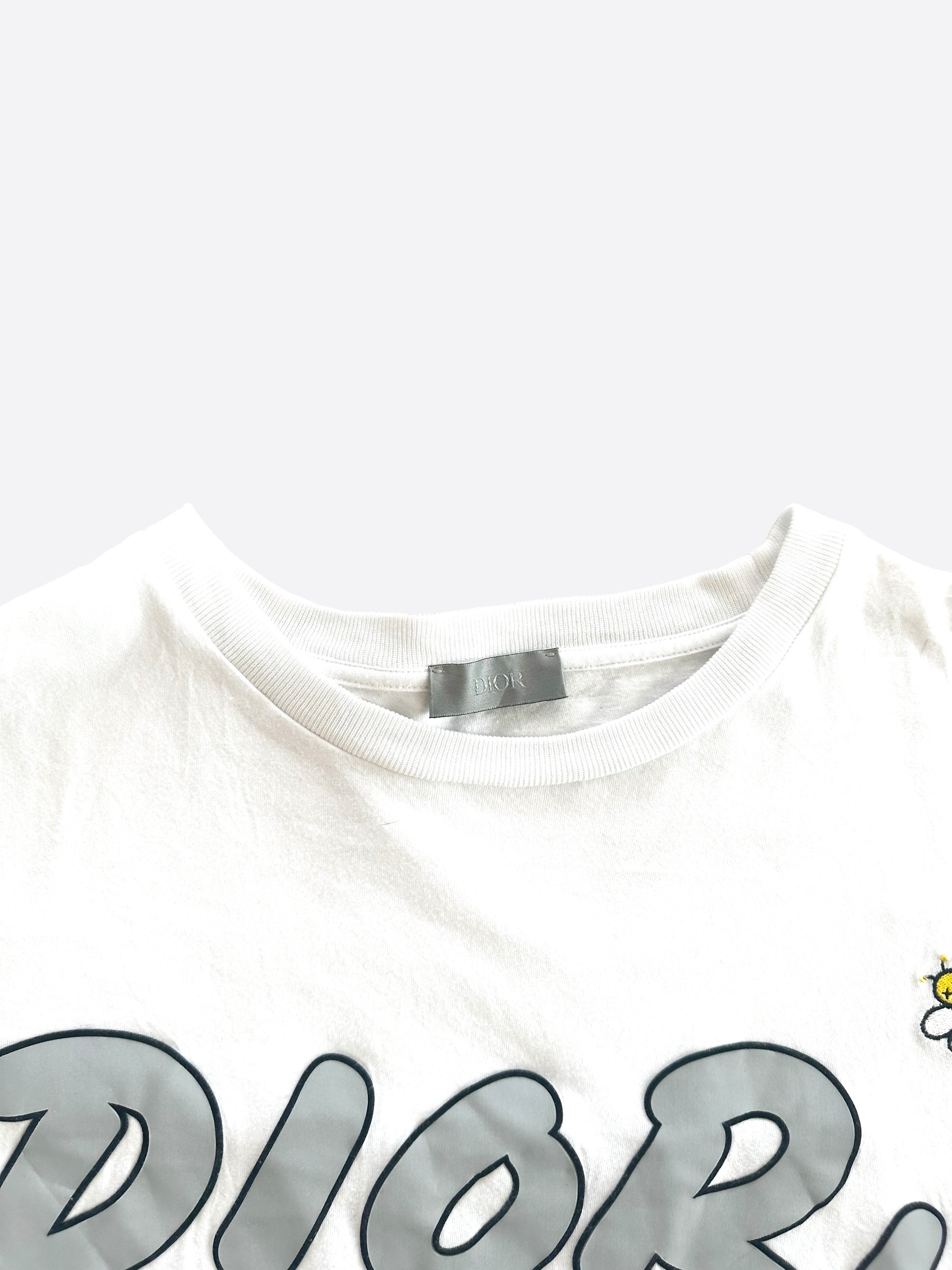 Dior Kaws White & Grey Logo T-Shirt