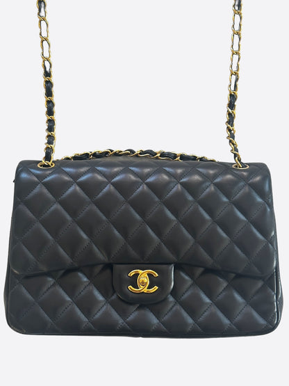 Chanel Black Caviar Jumbo Classic Flap Bag