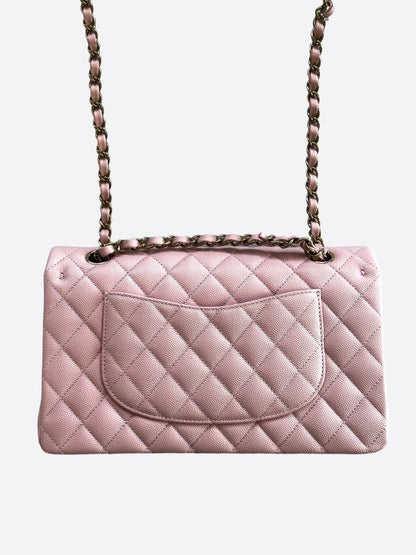 Chanel Pink & Gold Medium Classic Flap Bag