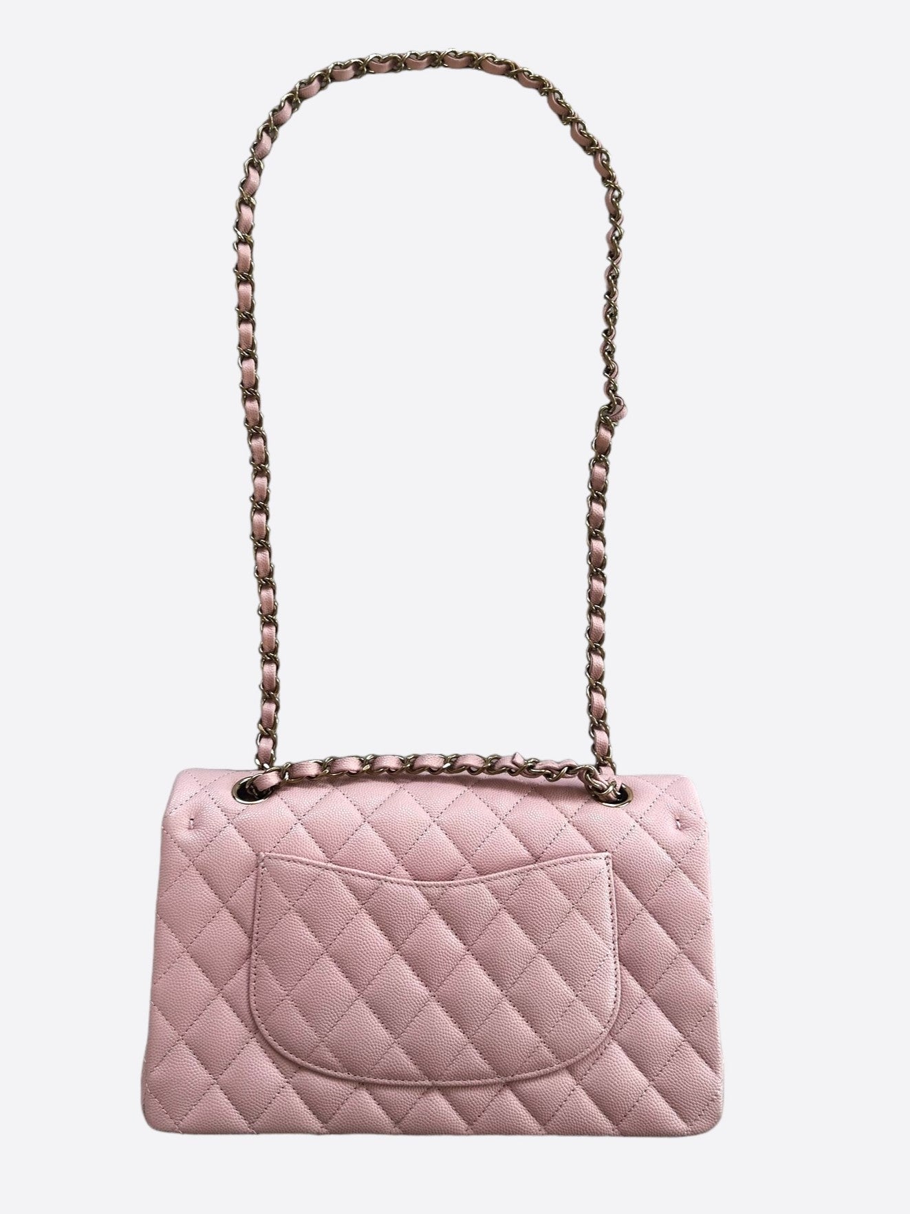 Chanel Pink & Gold Medium Classic Flap Bag