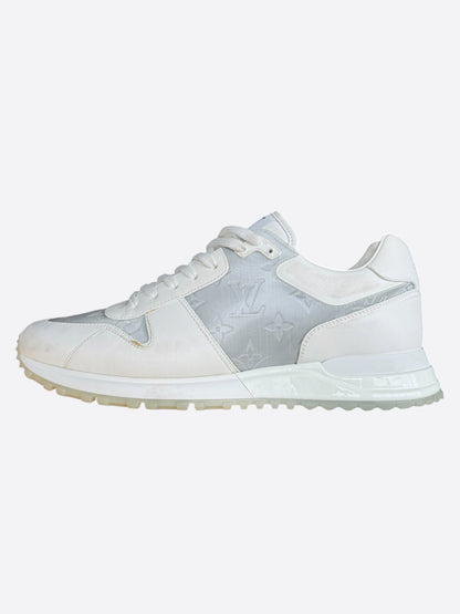 Louis Vuitton White & Silver Monogram Run Away Sneakers