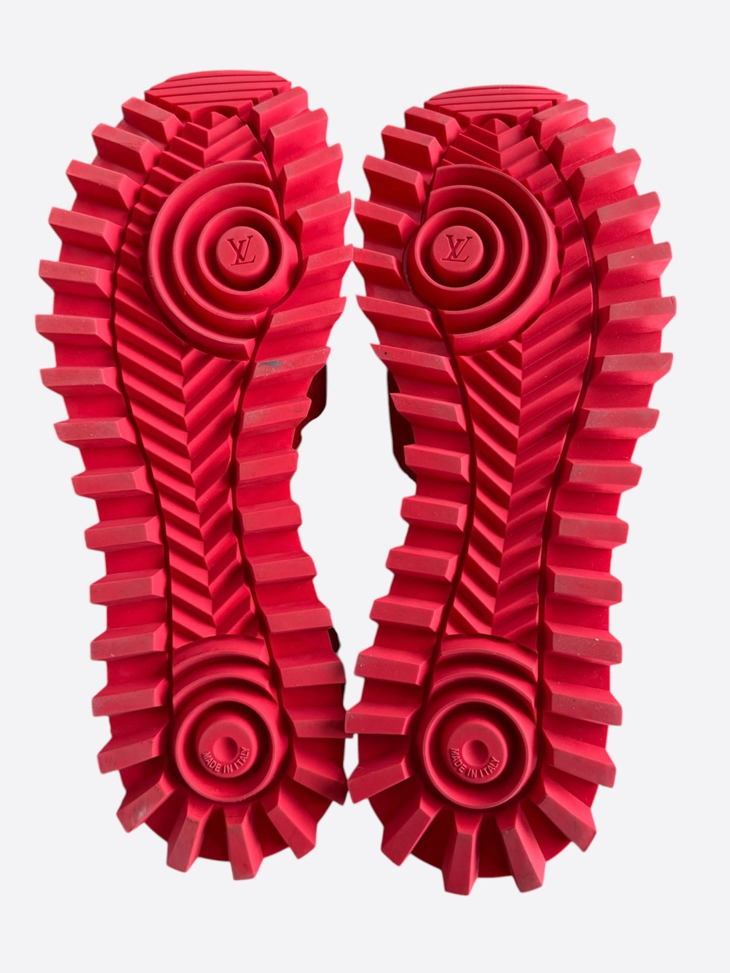 Louis Vuitton Red Mesh Runner Sneakers