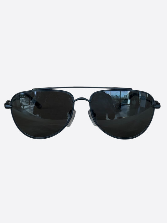 Chrome Hearts Black & Silver Slam Sunglasses