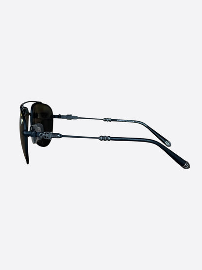 Chrome Hearts Black & Silver Slam Sunglasses