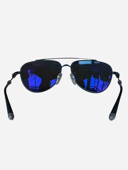 Chrome Hearts Black & Silver Slam Sunglasses