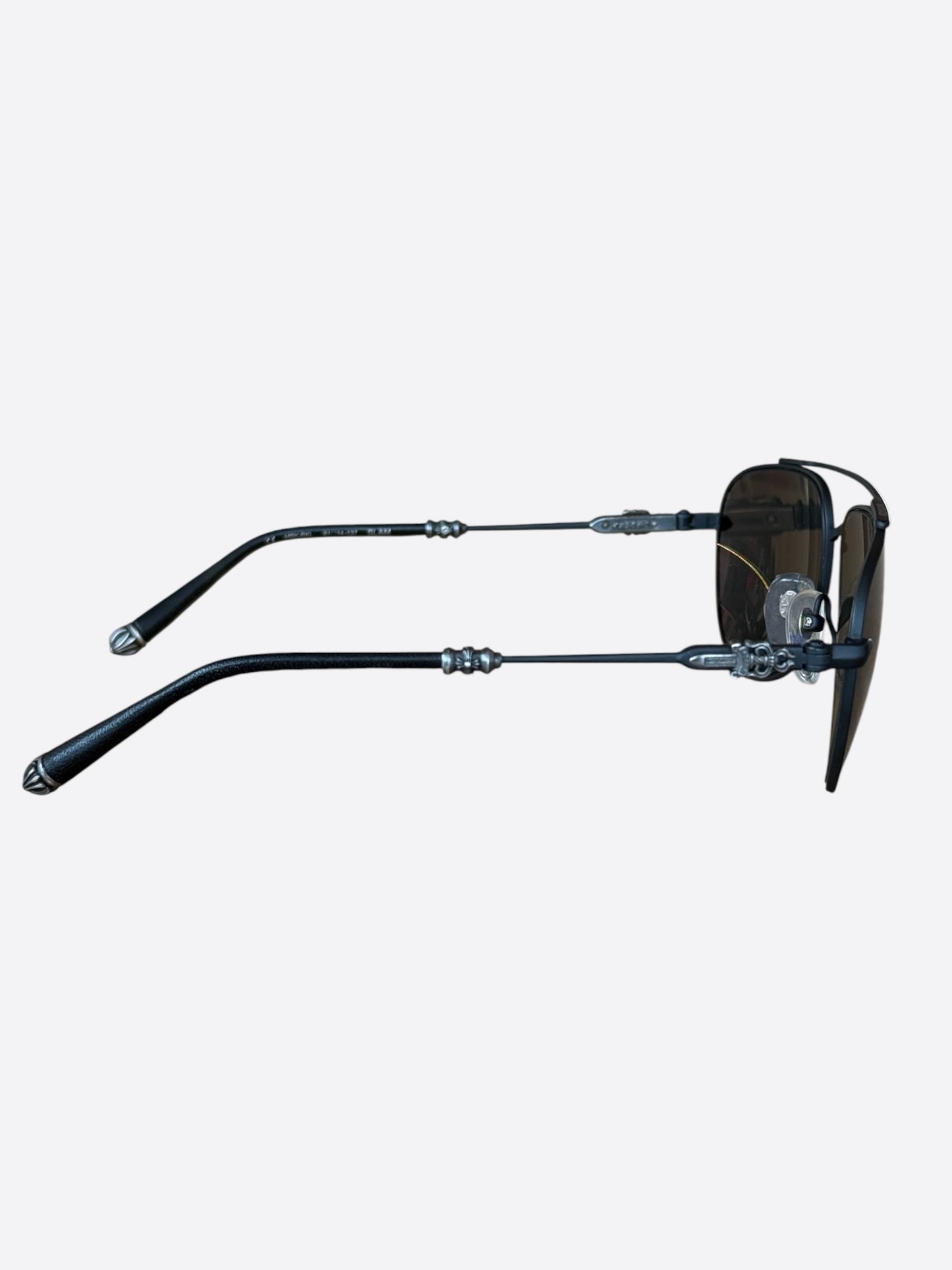 Chrome Hearts Black & Silver Slam Sunglasses