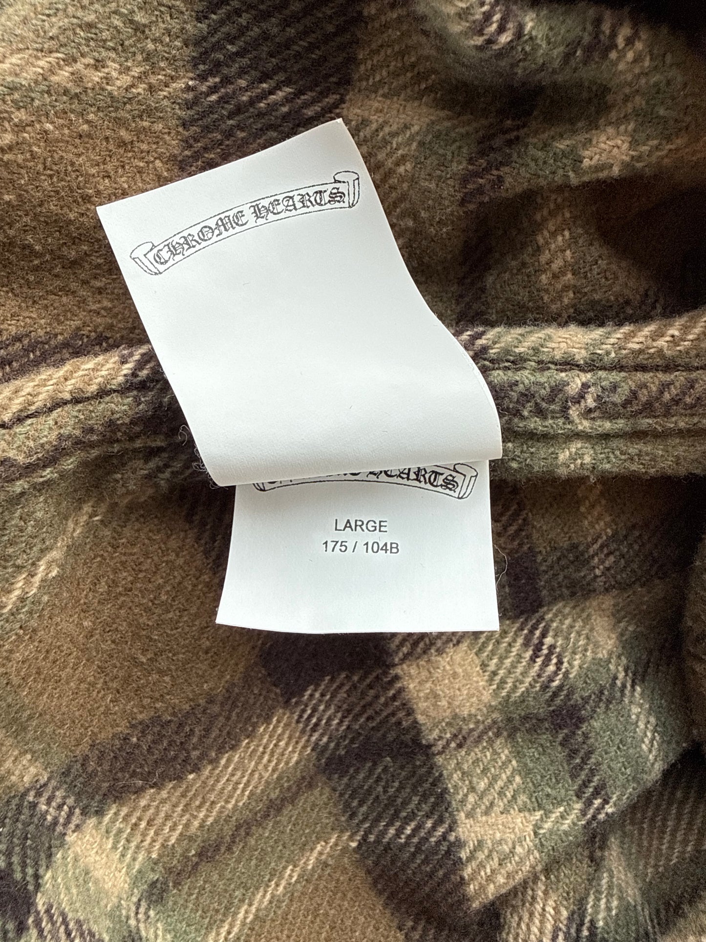 Chrome Hearts Brown Plaid Flannel Jacket