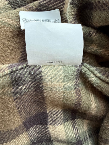 Chrome Hearts Brown Plaid Flannel Jacket