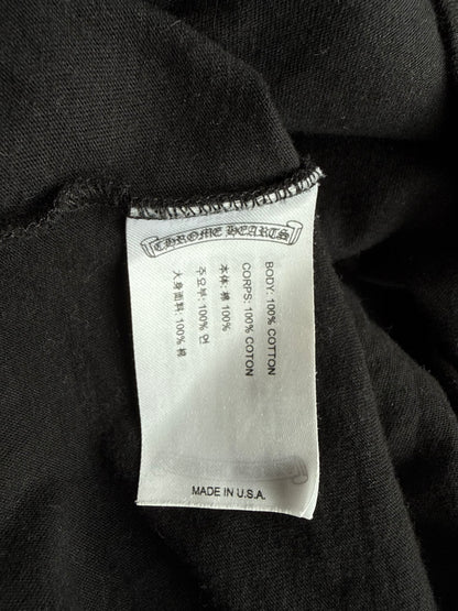 Chrome Hearts Black & White Scroll Logo Longsleeve T-Shirt