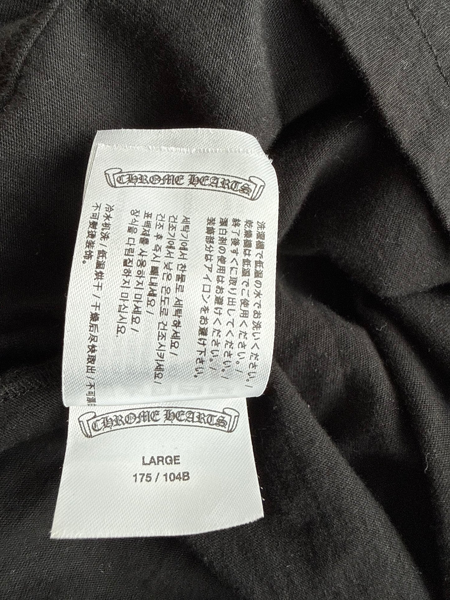 Chrome Hearts Black & White Scroll Logo Longsleeve T-Shirt