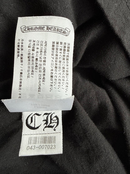 Chrome Hearts Black & White Scroll Logo Longsleeve T-Shirt