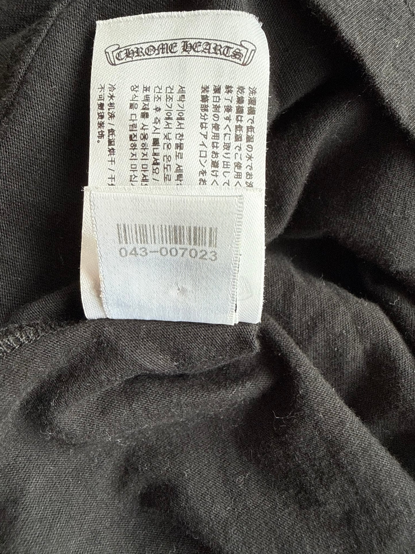 Chrome Hearts Black & White Scroll Logo Longsleeve T-Shirt
