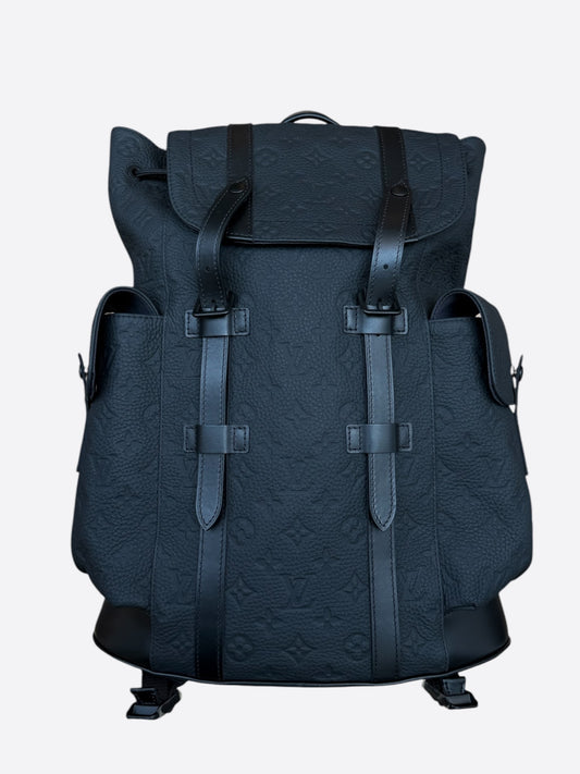 Louis Vuitton Black Taurillon Monogram Christopher Backpack
