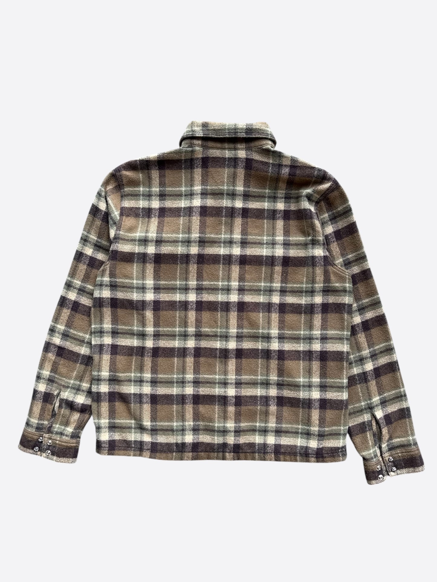 Chrome Hearts Brown Plaid Flannel Jacket