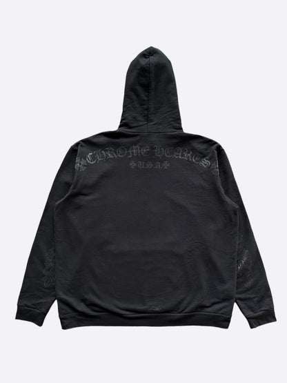 Chrome Hearts Black Floral Logo Hoodie