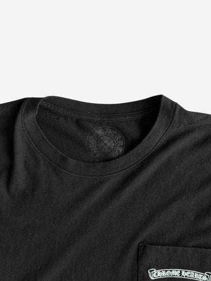 Chrome Hearts Black & White Scroll Logo Longsleeve T-Shirt