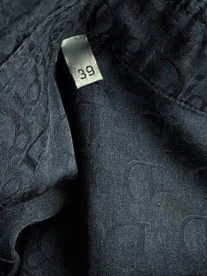 Dior Blue Oblique Silk Button Up Shirt