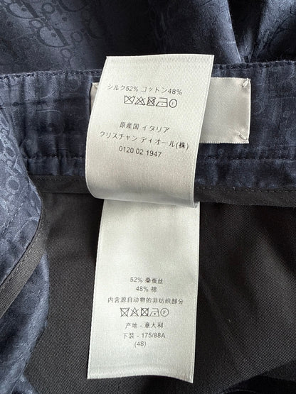 Dior Blue Oblique Silk Shorts
