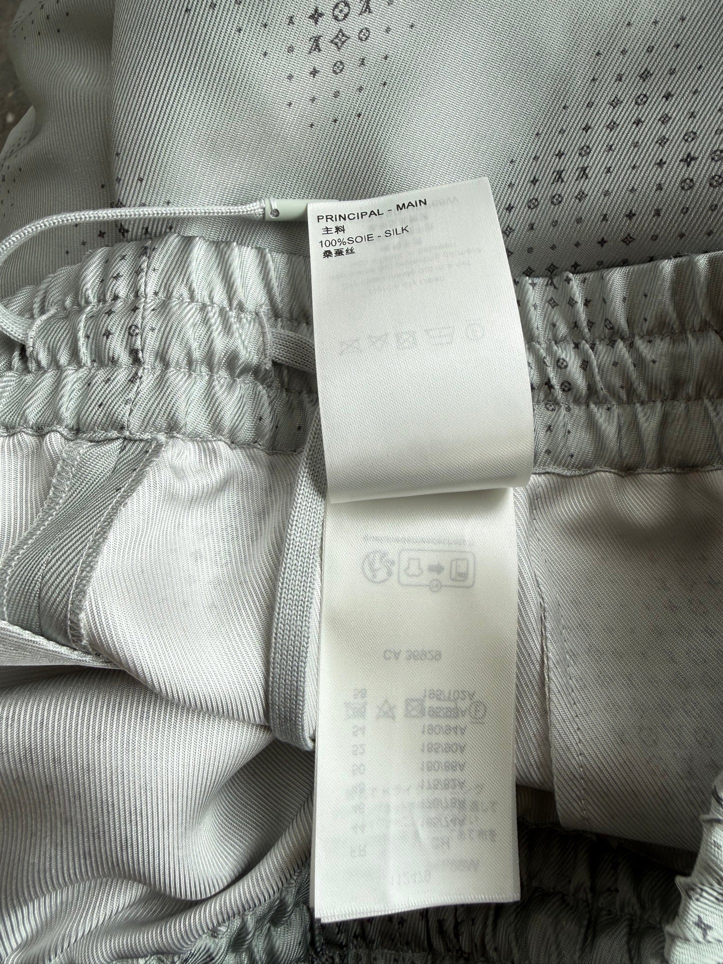 Louis Vuitton Grey LV Pixel Monogram Silk Shorts