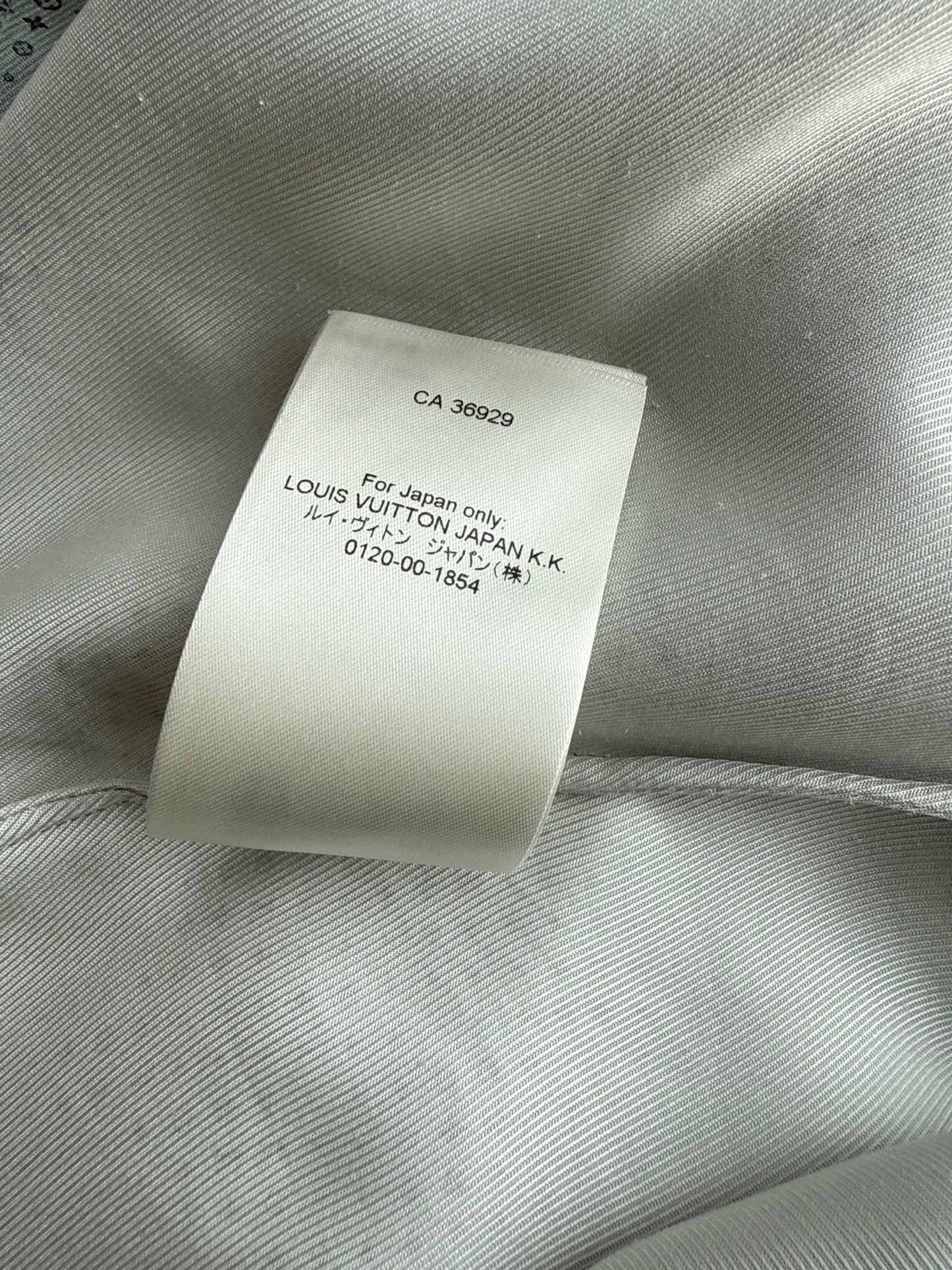 Louis Vuitton Grey LV Pixel Monogram Silk Button Up Shirt