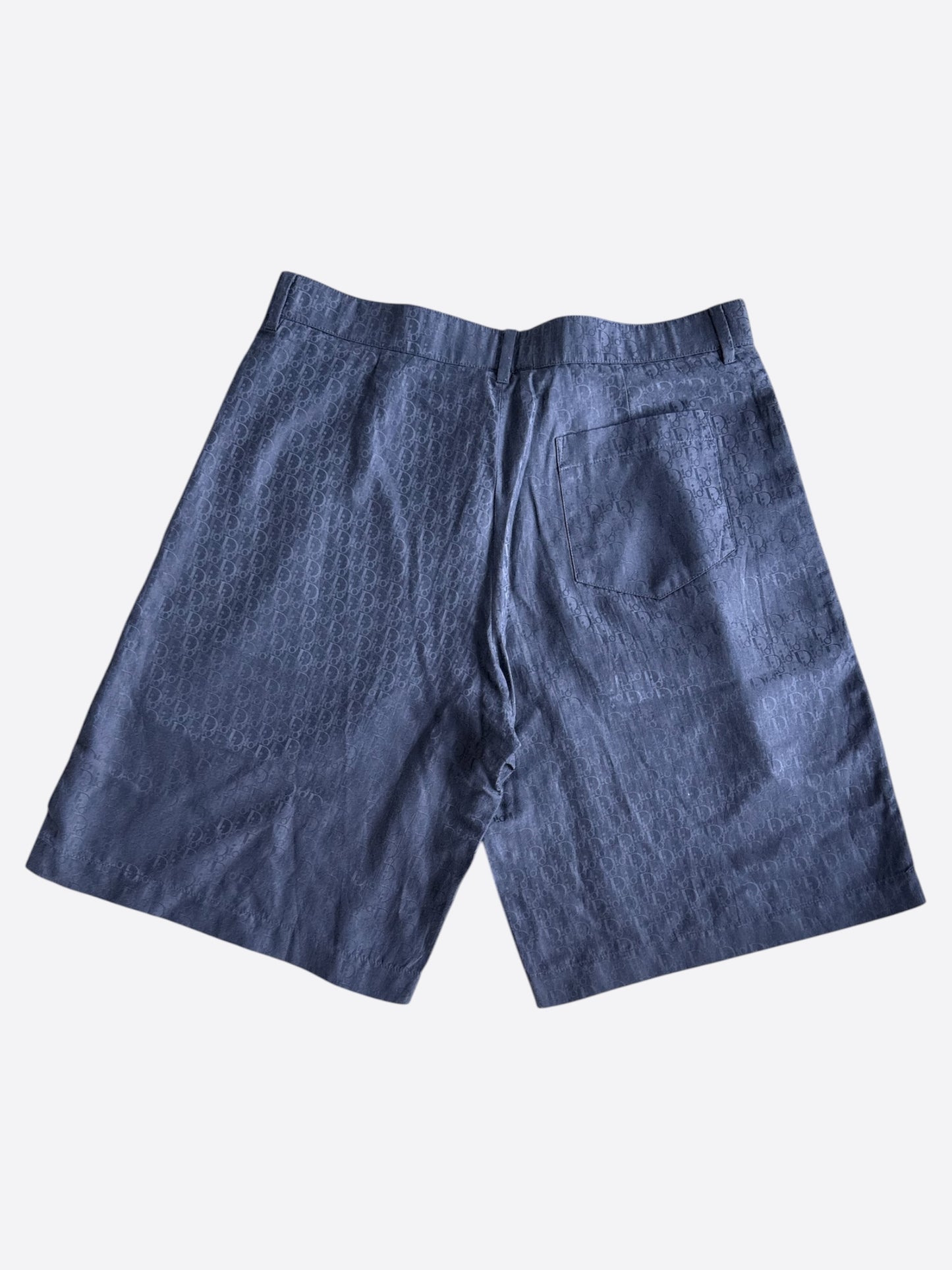 Dior Blue Oblique Silk Shorts