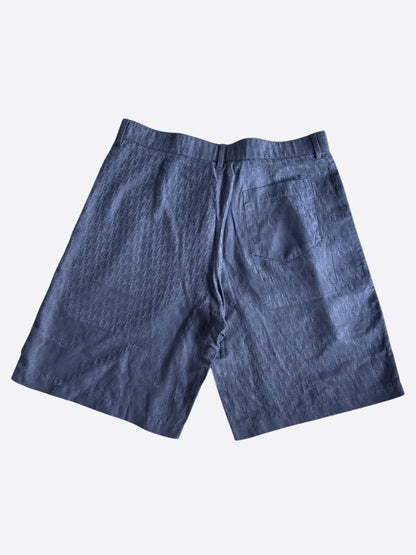 Dior Blue Oblique Silk Shorts