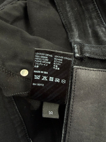 Amiri Aged Black Camouflage Patch MX1 Jeans