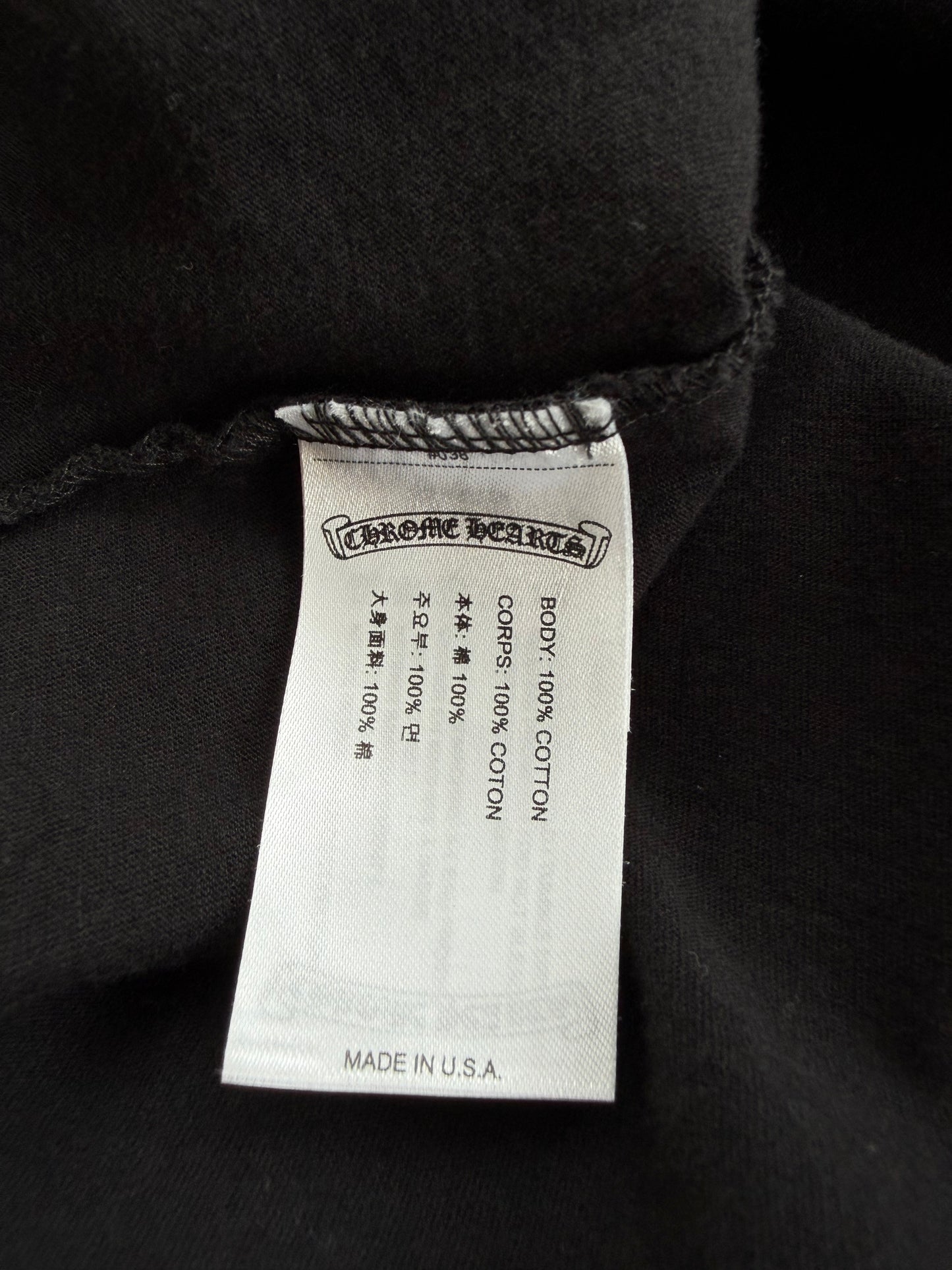 Chrome Hearts Black & Blue Neck Logo Longsleeve T-Shirt