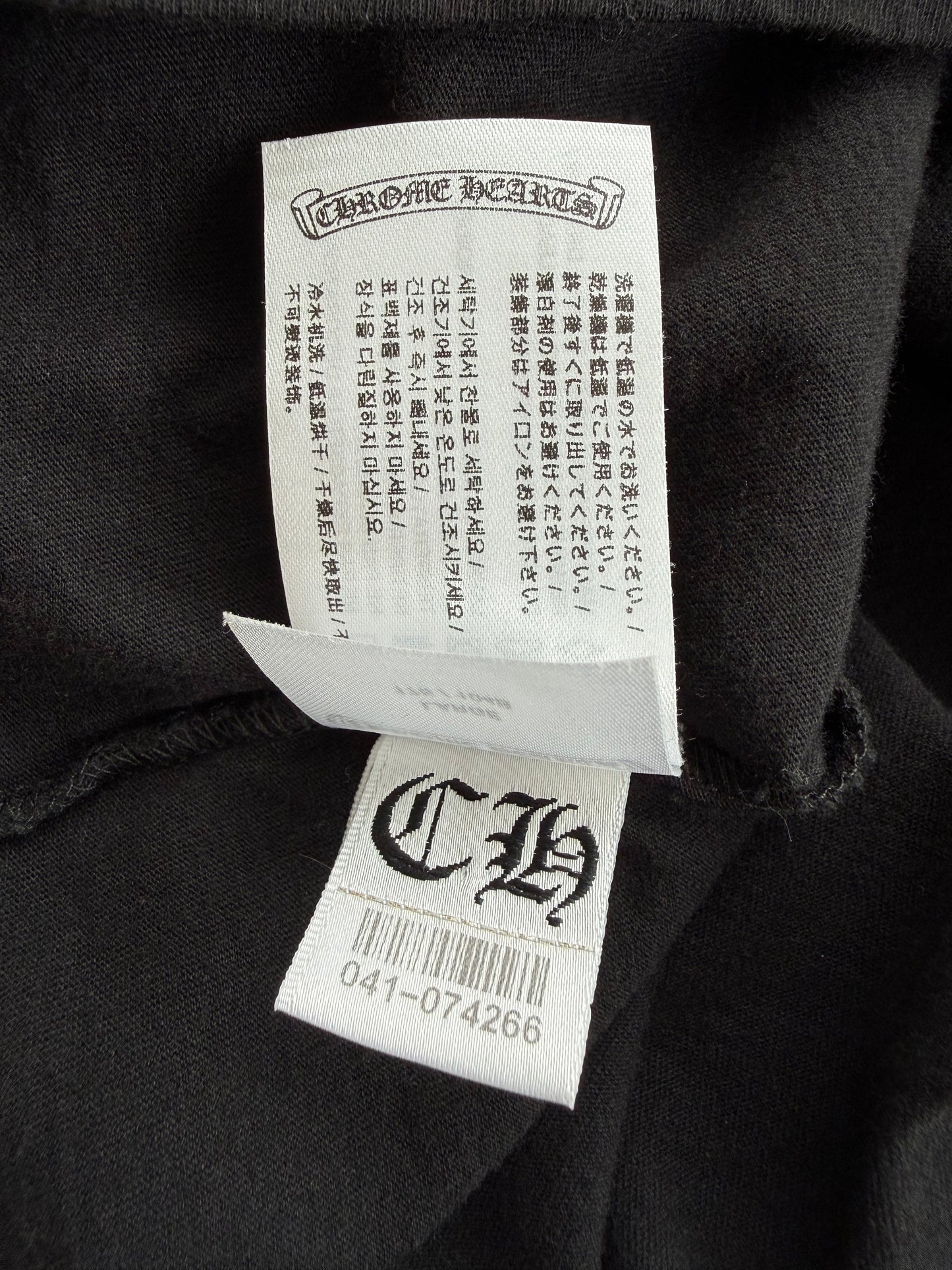 Chrome Hearts Black & Blue Neck Logo Longsleeve T-Shirt