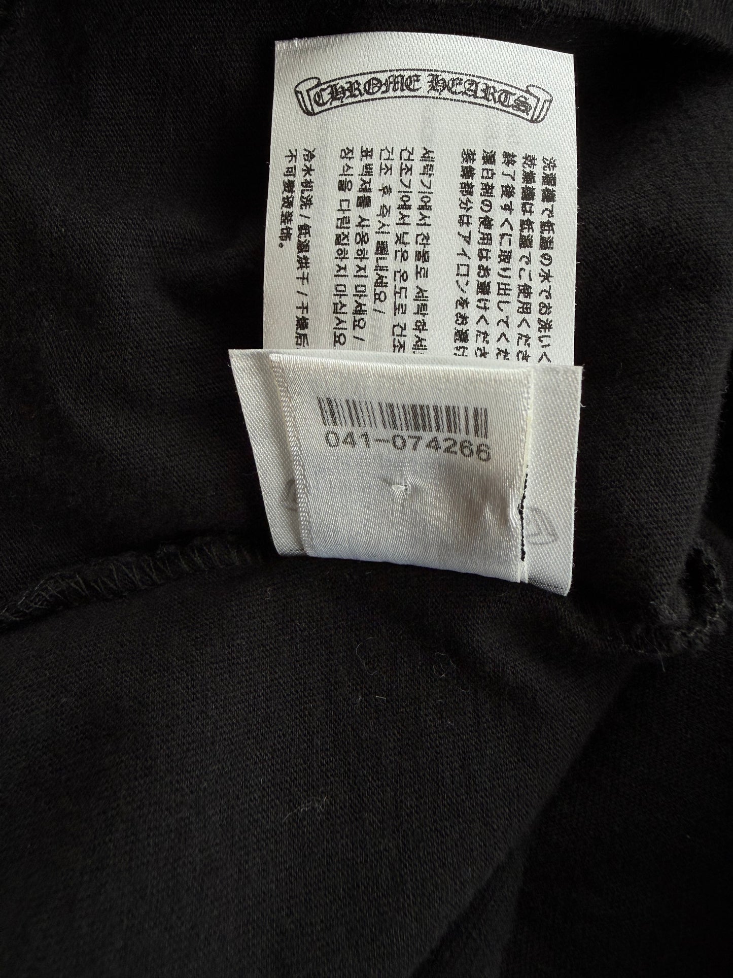 Chrome Hearts Black & Blue Neck Logo Longsleeve T-Shirt