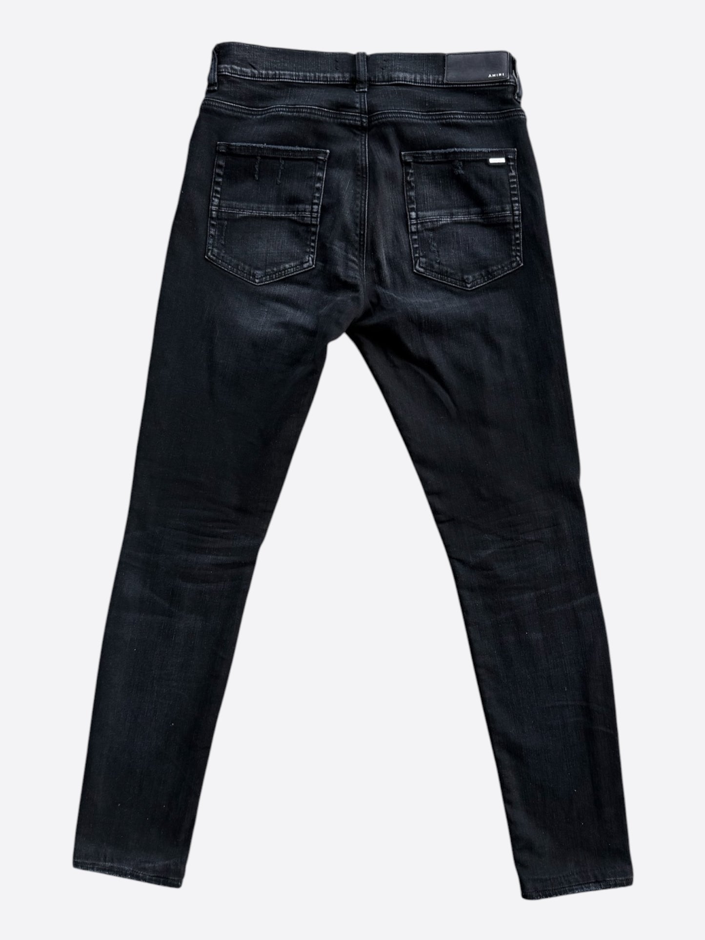 Amiri Aged Black Camouflage Patch MX1 Jeans