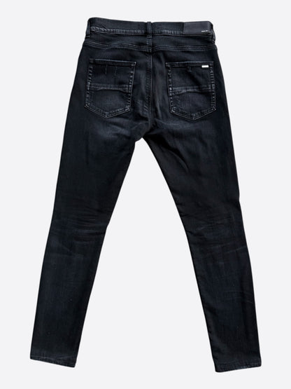 Amiri Aged Black Camouflage Patch MX1 Jeans