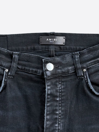 Amiri Aged Black Camouflage Patch MX1 Jeans
