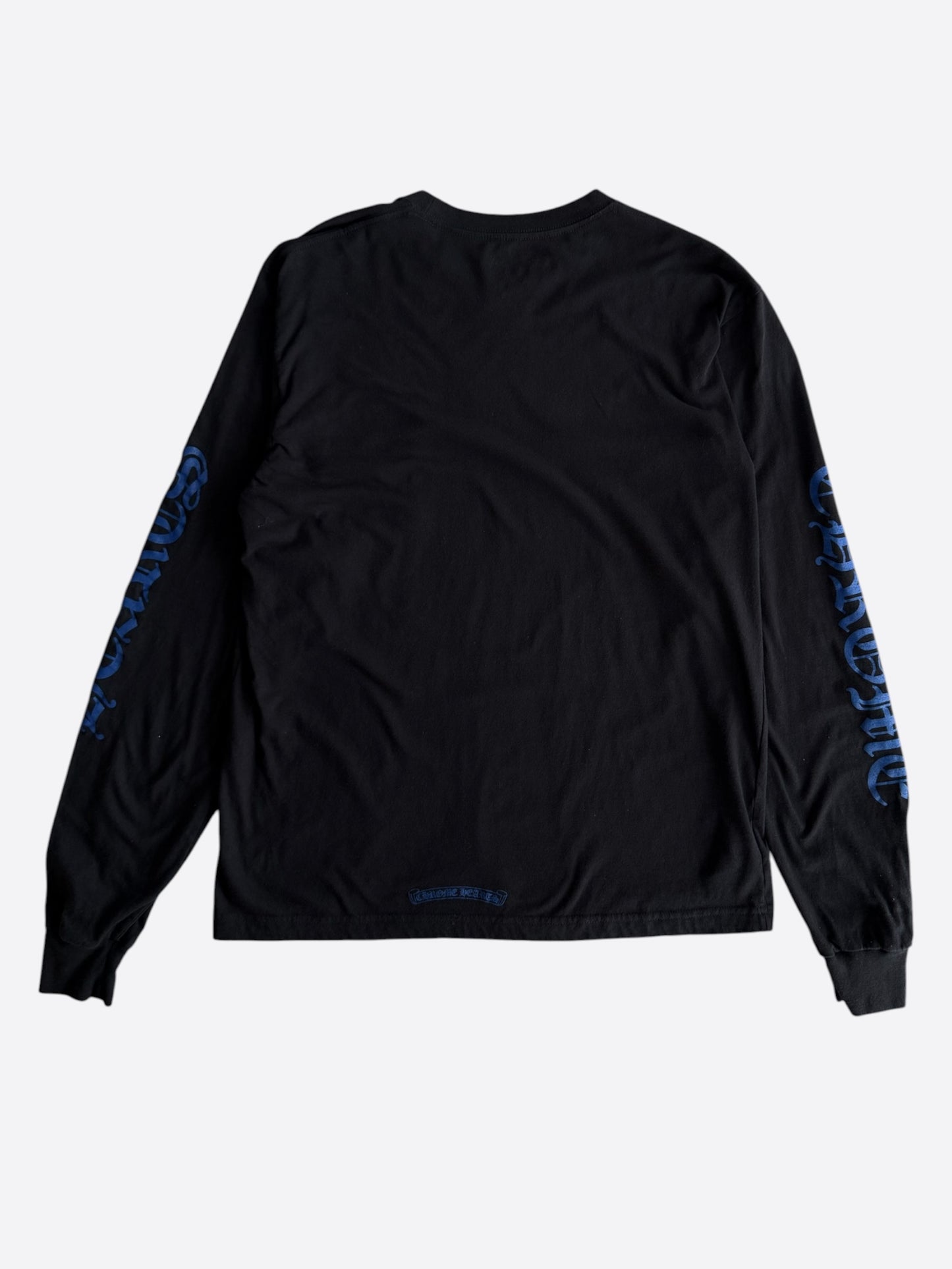 Chrome Hearts Black & Blue Neck Logo Longsleeve T-Shirt