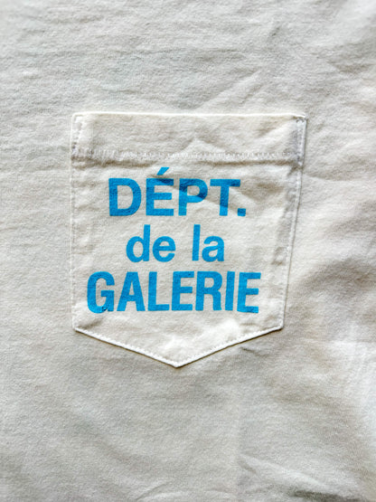 Gallery Dept White & Blue French Logo Longsleeve T-Shirt