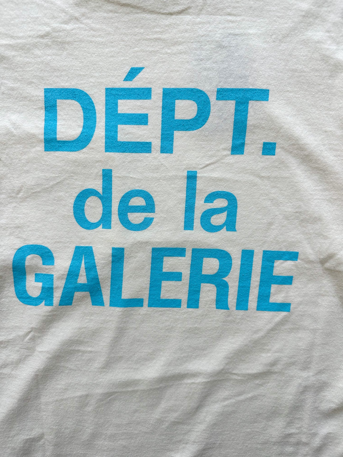 Gallery Dept White & Blue French Logo Longsleeve T-Shirt