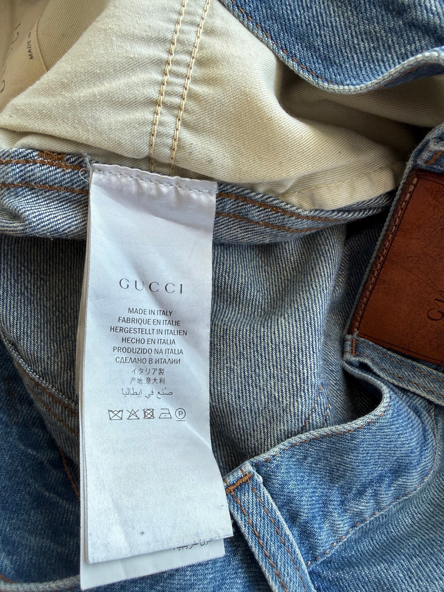 Gucci Blue Snake Denim Jeans