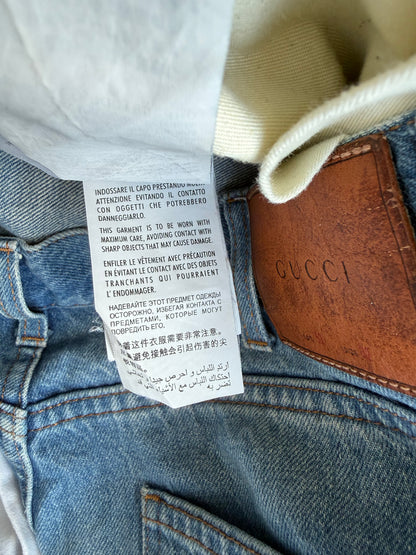 Gucci Blue Snake Denim Jeans