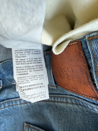 Gucci Blue Snake Denim Jeans