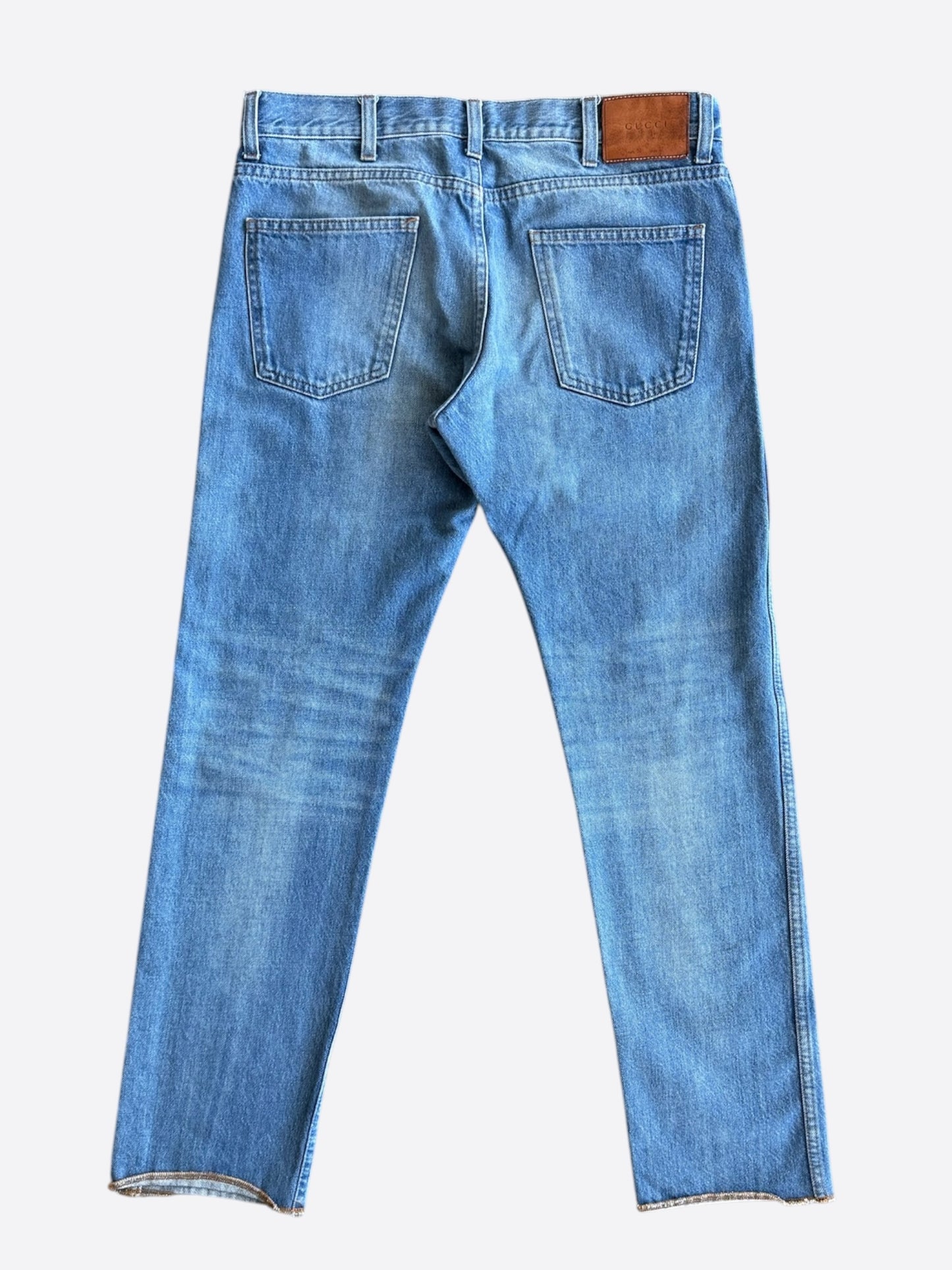 Gucci Blue Snake Denim Jeans