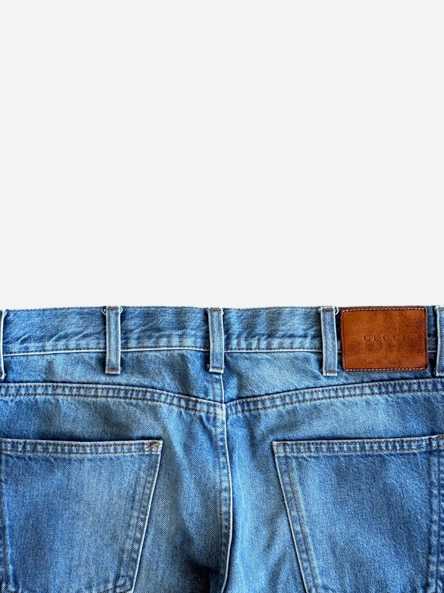 Gucci Blue Snake Denim Jeans