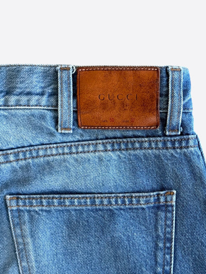 Gucci Blue Snake Denim Jeans