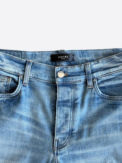 Amiri Light Indigo & Black Patch MX1 Jeans