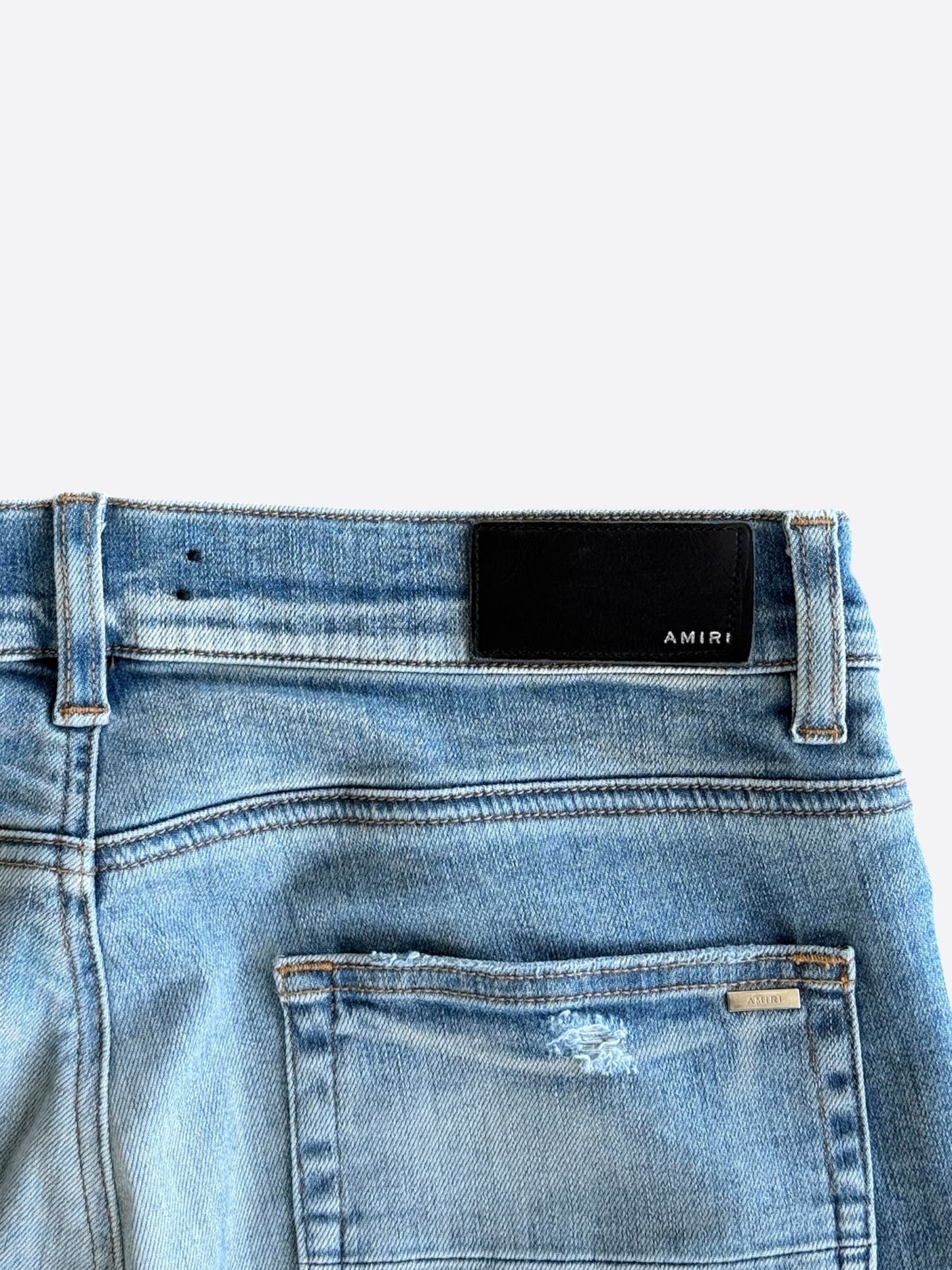 Amiri Light Indigo & Black Patch MX1 Jeans